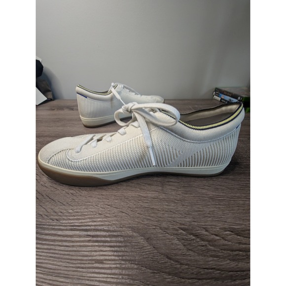 Rothys White Knit Lace-Up Sneakers Eco-Friendly Casual Shoes Women's 10 - Picture 4 of 12